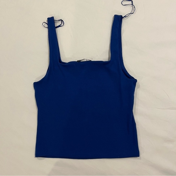 Zara Cobalt Blue Square Neck Tank Top - Picture 3 of 3